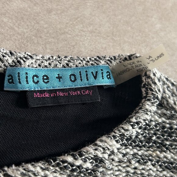 Alice + Olivia Elenore Fitted Tweed Crop Top ASO Taylor Swift - Picture 8 of 11